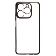 Чехол Realme C61 4G Global пластик перфорация с защитой камеры прозрачный чёрный