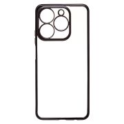 Чехол Realme C63 4G пластик перфорация с защитой камеры прозрачный чёрный