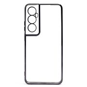 Чехол Realme C65 пластик перфорация с защитой камеры прозрачный чёрный