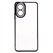 Чехол Realme C67 4G пластик перфорация с защитой камеры прозрачный чёрный