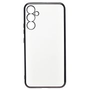 Чехол Samsung A34 пластик перфорация с защитой камеры прозрачный чёрный