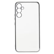 Чехол Samsung A34 пластик перфорация с защитой камеры прозрачный серебристый