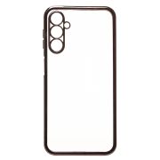 Чехол Samsung A24 4G/A245 пластик перфорация с защитой камеры прозрачный чёрный