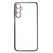 Чехол Samsung A24 4G/A245 пластик перфорация с защитой камеры прозрачный серебристый
