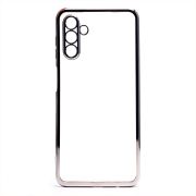 Чехол Samsung A04s/A047 пластик перфорация с защитой камеры прозрачный серебристый