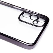 Чехол Samsung A05s/A057 пластик перфорация с защитой камеры прозрачный чёрный