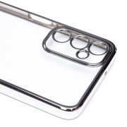 Чехол Samsung A05s/A057 пластик перфорация с защитой камеры прозрачный серебристый