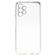 Чехол Samsung A13 4G/A135 пластик перфорация с защитой камеры прозрачный серебристый