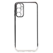 Чехол Samsung A14 4G/A14 5G пластик перфорация с защитой камеры прозрачный серебристый