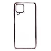 Чехол Samsung A22 4G/A225 пластик перфорация с защитой камеры прозрачный чёрный