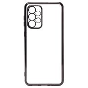 Чехол Samsung A33 5G/A336 пластик перфорация с защитой камеры прозрачный чёрный