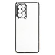 Чехол Samsung A53 5G/A536 пластик перфорация с защитой камеры прозрачный серебристый