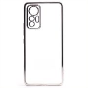 Чехол Xiaomi 12 Lite NE пластик перфорация с защитой камеры прозрачный серебристый