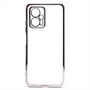 Чехол Xiaomi Poco X4 GT/Redmi Note 11T Pro пластик перфорация с защитой камеры прозрачный серебристы