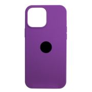 Чехол iPh 14 Pro силикон SC фиолетовый закрытый с лого