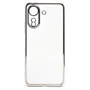 Чехол Xiaomi Redmi 13C/Poco C65 пластик перфорация с защитой камеры прозрачный серебристый