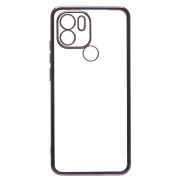 Чехол Xiaomi Redmi A1+ пластик перфорация с защитой камеры прозрачный чёрный