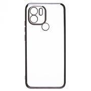 Чехол Xiaomi Redmi A2+ пластик перфорация с защитой камеры прозрачный чёрный