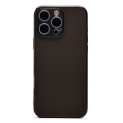 Чехол iPh 16 Pro Max силикон ультратонкий с защитой камеры чёрный