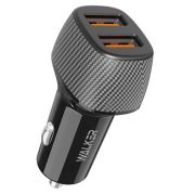 Адаптер Автомобильный - Walker WCR-33, 2USB/QC3.0/36W чёрный