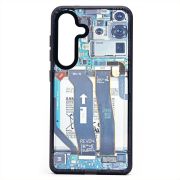 Чехол Samsung S24 пластик с окантовкой и принтом 001
