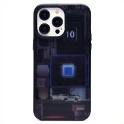 Чехол iPh 14 Pro Max пластик с окантовкой и принтом 002