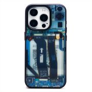 Чехол iPh 15 Pro пластик с окантовкой и принтом 001