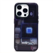 Чехол iPh 15 Pro пластик с окантовкой и принтом 002