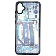 Чехол Samsung A05/A055 пластик с окантовкой и принтом 001
