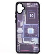 Чехол Samsung A05/A055 пластик с окантовкой и принтом 002