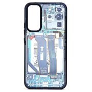 Чехол Samsung A34 пластик с окантовкой и принтом 001