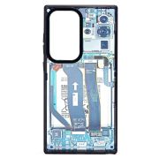 Чехол Samsung S24 Ultra пластик с окантовкой и принтом 001