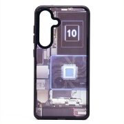Чехол Samsung S24 пластик с окантовкой и принтом 002