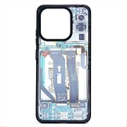 Чехол Xiaomi Redmi 12C/Poco C55 пластик с окантовкой и принтом 001