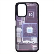 Чехол Xiaomi Redmi Note 10 пластик с окантовкой и принтом 002