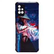 Чехол Samsung A51 4G/A515 силикон рифлёный с защитой камеры и принтом 007