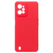 Чехол Realme C31 силикон цельный матовый с защитой камеры красный