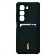 Чехол Infinix Hot 50 4G силикон матовый с картхолдером и защитой камеры зелёный