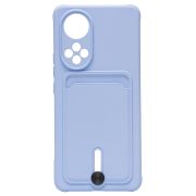 Чехол Honor 50/Nova 9 силикон матовый с картхолдером и защитой камеры сиреневый