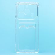 Чехол Tecno Pova 6 4G силикон с картхолдером и защитой камеры прозрачный