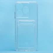 Чехол Tecno Spark 10 4G силикон с картхолдером и защитой камеры прозрачный