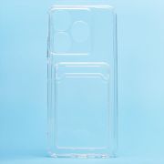 Чехол Tecno Spark 10C силикон с картхолдером и защитой камеры прозрачный