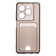 Чехол Tecno Spark 20/Spark 20C силикон с картхолдером и защитой камеры чёрный