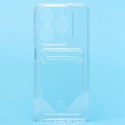 Чехол Tecno Spark 20/Spark 20C силикон с картхолдером и защитой камеры прозрачный