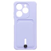 Чехол Tecno Spark 20/Spark 20C силикон матовый с картхолдером и защитой камеры сиреневый