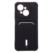 Чехол Tecno Spark Go 1/Pop 9 4G силикон матовый с картхолдером и защитой камеры чёрный