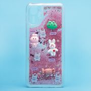 Чехол Tecno Camon 19 Neo силикон с объёмной аппликацией розовый