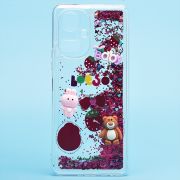 Чехол Tecno Camon 19 силикон с объёмной аппликацией бордо