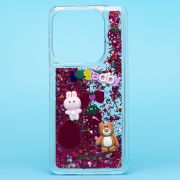 Чехол Tecno Spark 20/Spark 20C силикон с объёмной аппликацией бордо