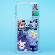 Чехол Tecno Spark 20/Spark 20C силикон с объёмной аппликацией фиолетовый
